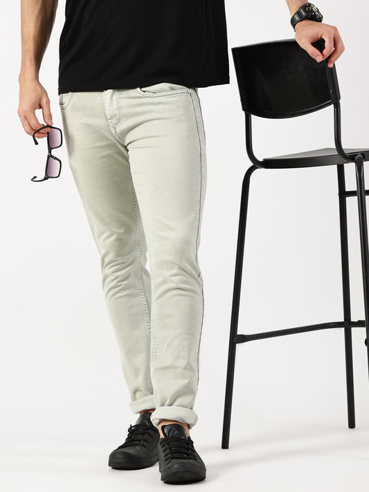 Mens 5 Pocket Midrise Narrow Fit Strech Jeans