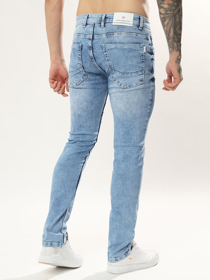 Mens 5 Pocket Midrise Narrow Fit Strech Jeans