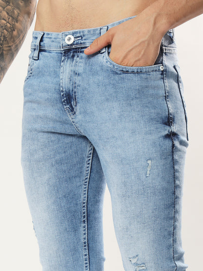 Mens 5 Pocket Midrise Narrow Fit Strech Jeans