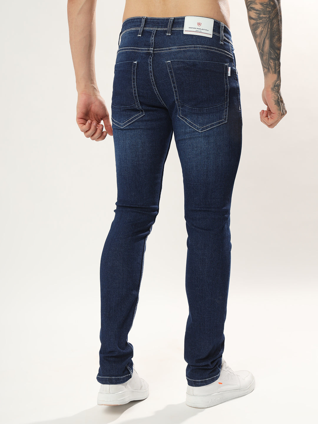 Mens 5 Pocket Midrise Narrow Fit Strech Jeans