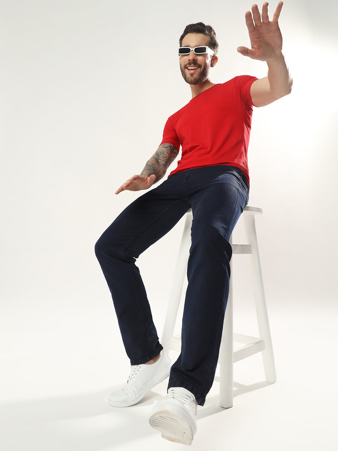 Mens 5 Pocket Midrise Comfort Fit Strech Jeans