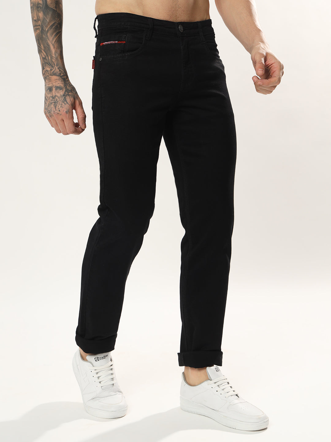Mens 5 Pocket Midrise Comfort Fit Strech Jeans