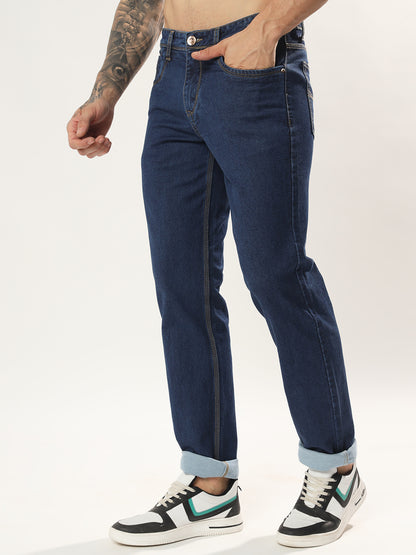 Mens 5 Pocket Midrise Comfort Fit Strech Jeans