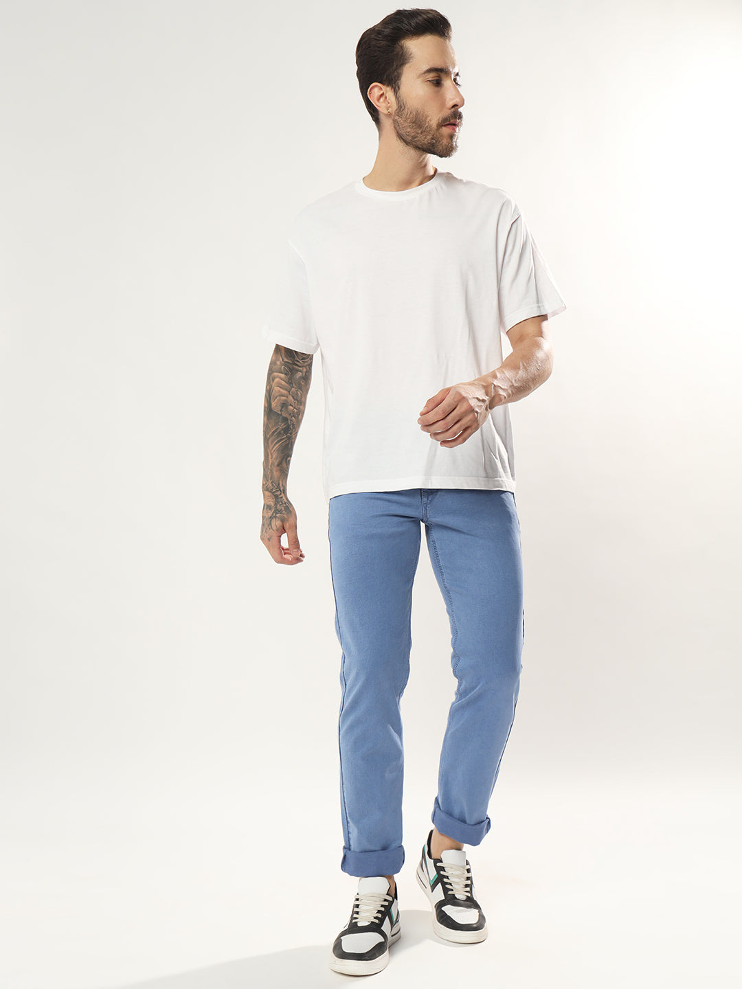 Mens 5 Pocket Midrise Comfort Fit Strech Jeans