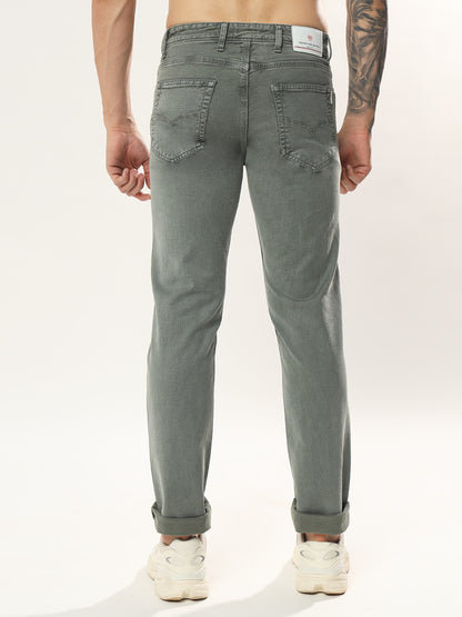 Mens 5 Pocket Midrise Comfort Fit Strech Jeans