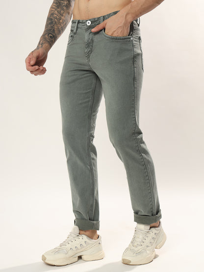 Mens 5 Pocket Midrise Comfort Fit Strech Jeans