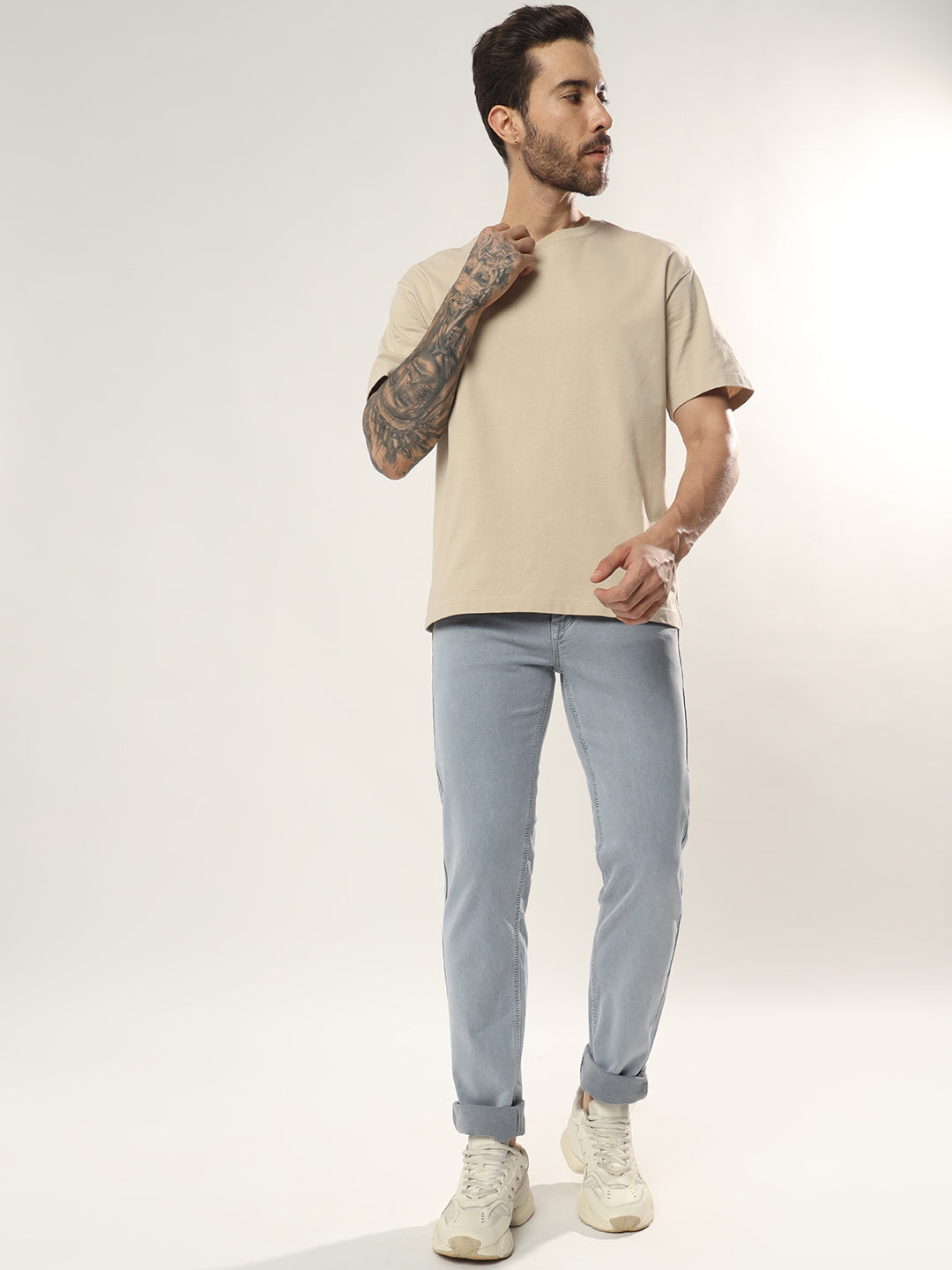 Mens 5 Pocket Midrise Comfort Fit Strech Jeans