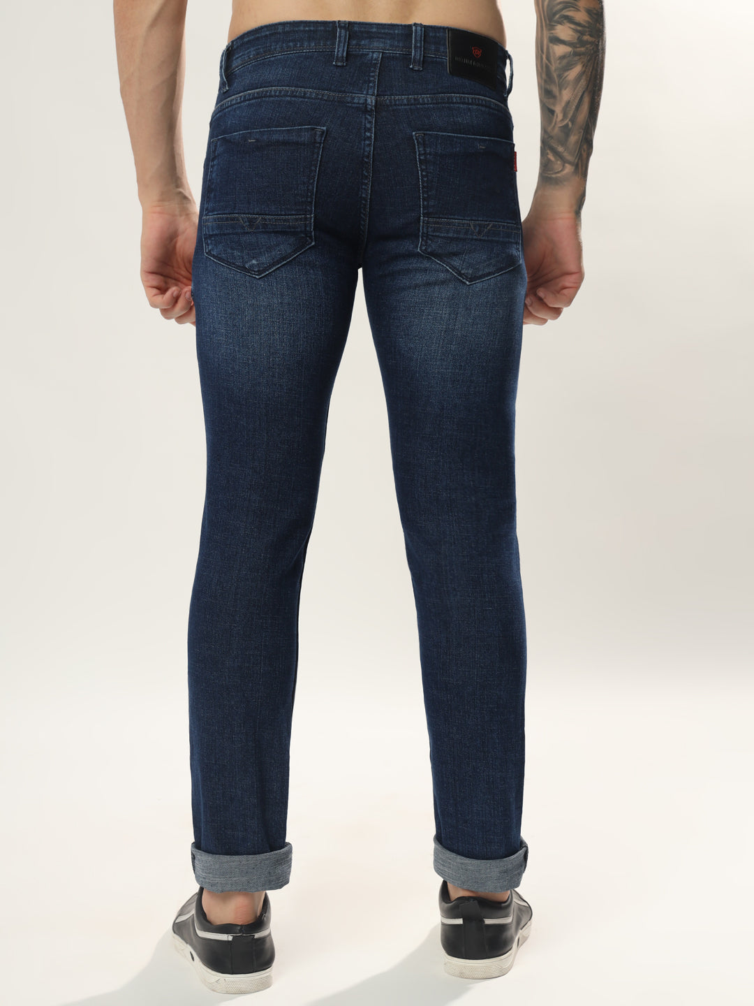 Mens 5 Pocket Midrise Narrow Fit Strech Jeans