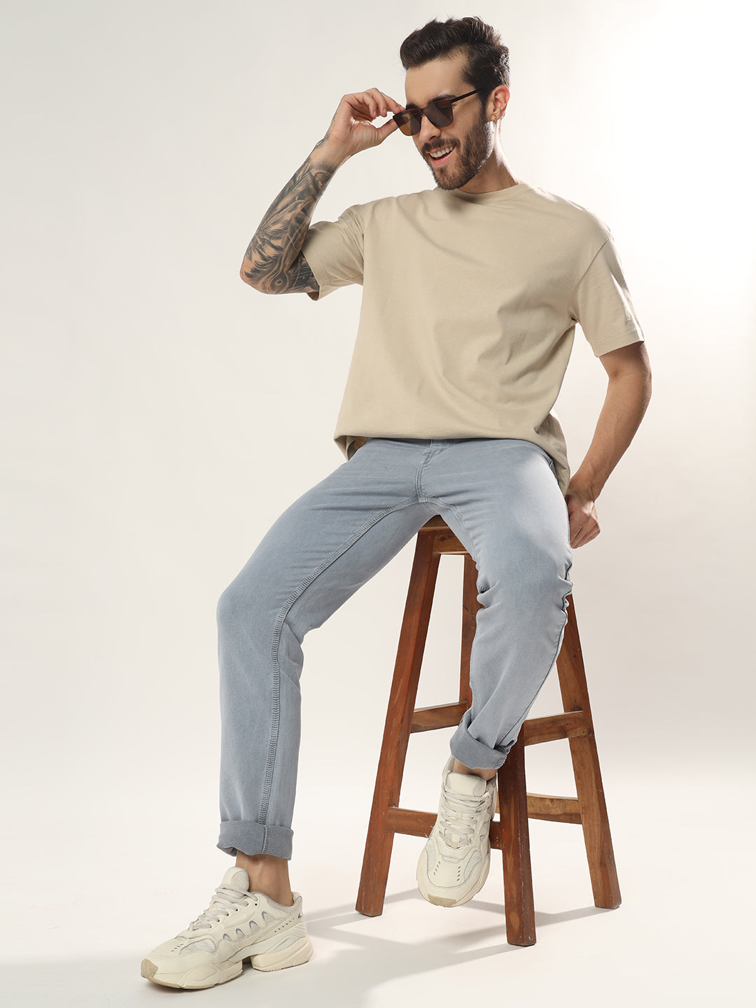 Mens 5 Pocket Midrise Comfort Fit Strech Jeans