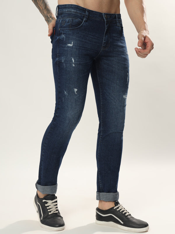 Mens 5 Pocket Midrise Narrow Fit Strech Jeans