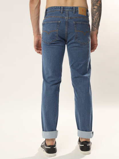 Mens 5 Pocket Midrise Comfort Fit Strech Jeans