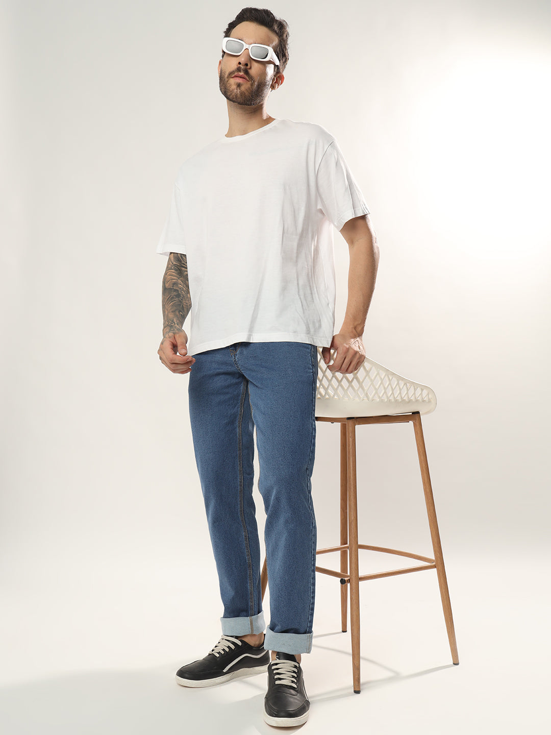Mens 5 Pocket Midrise Comfort Fit Strech Jeans