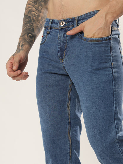 Mens 5 Pocket Midrise Comfort Fit Strech Jeans