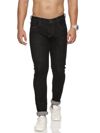 Mens 5 Pocket Midrise Narrow Fit Strech Jeans