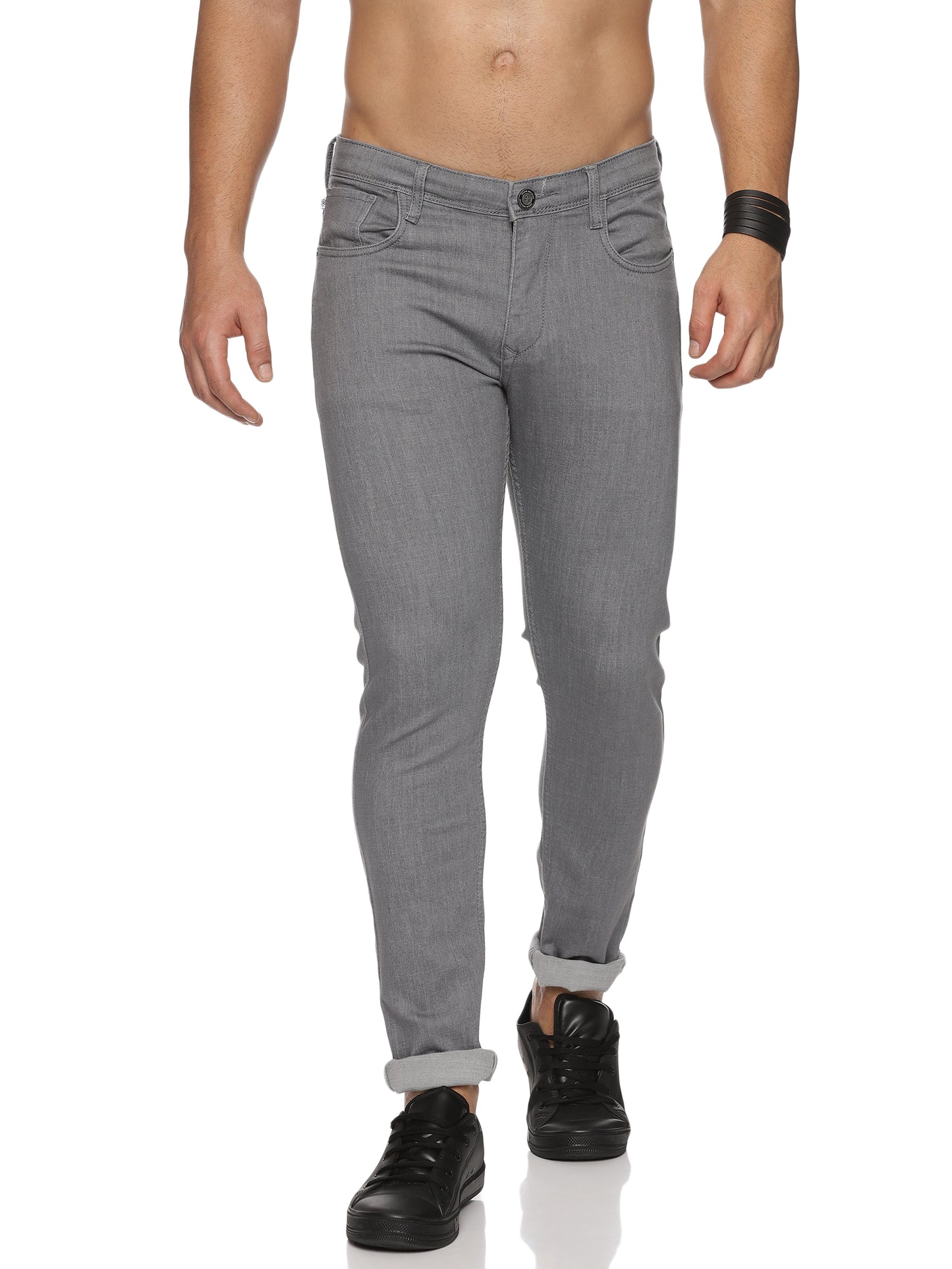 Mens 5 Pocket Midrise Narrow Fit Strech Jeans