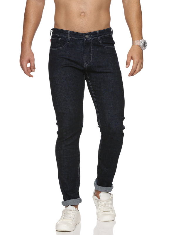 Mens 5 Pocket Midrise Narrow Fit Strech Jeans