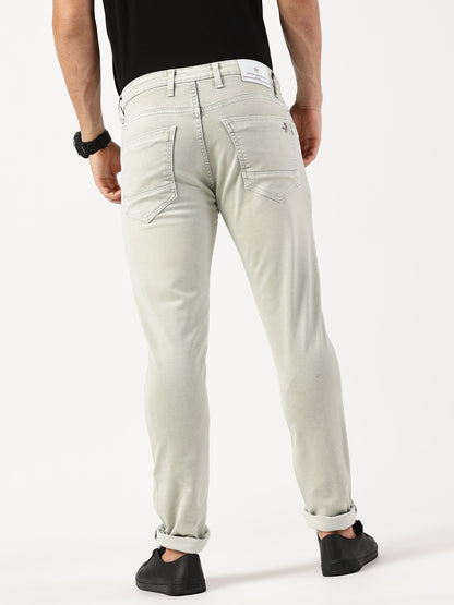Mens 5 Pocket Midrise Narrow Fit Strech Jeans