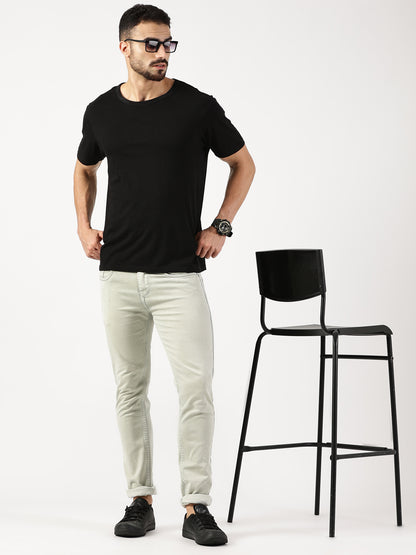 Mens 5 Pocket Midrise Narrow Fit Strech Jeans