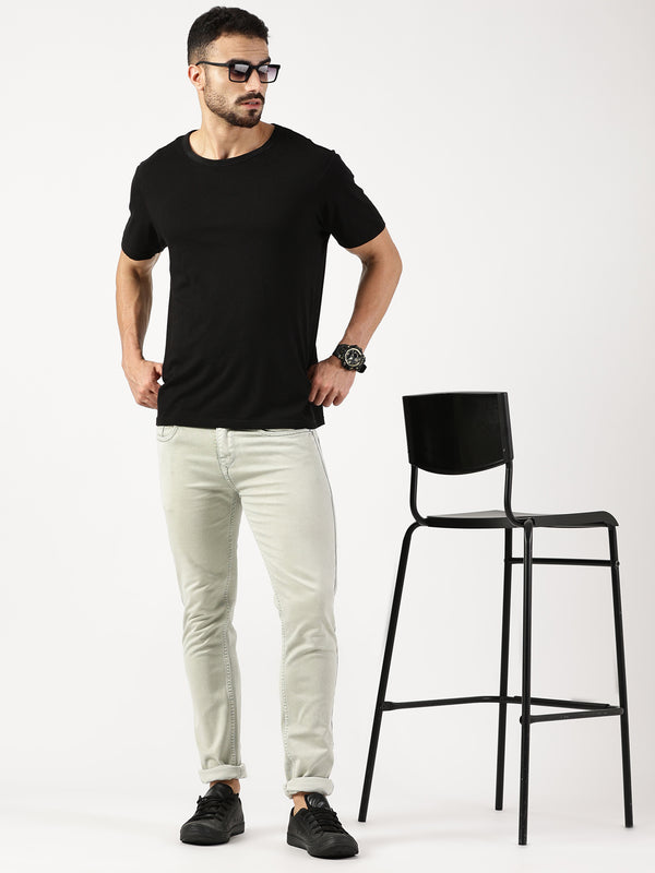 Mens 5 Pocket Midrise Narrow Fit Strech Jeans