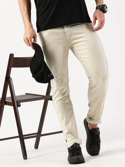 Mens 5 Pocket Midrise Narrow Fit Strech Jeans