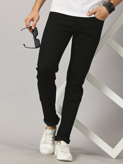 Mens 5 Pocket Midrise Narrow Fit Strech Jeans