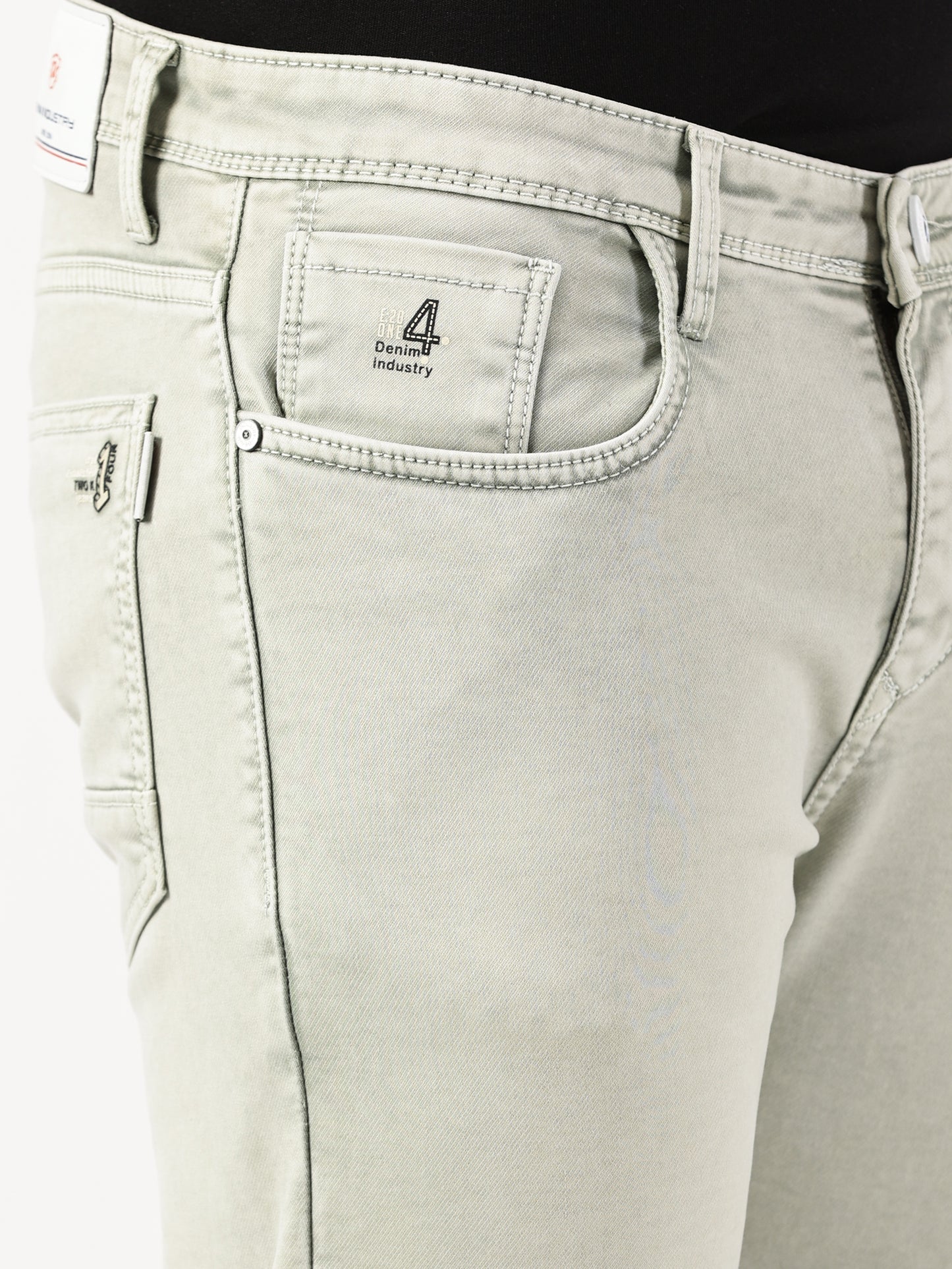 Mens 5 Pocket Midrise Narrow Fit Strech Jeans