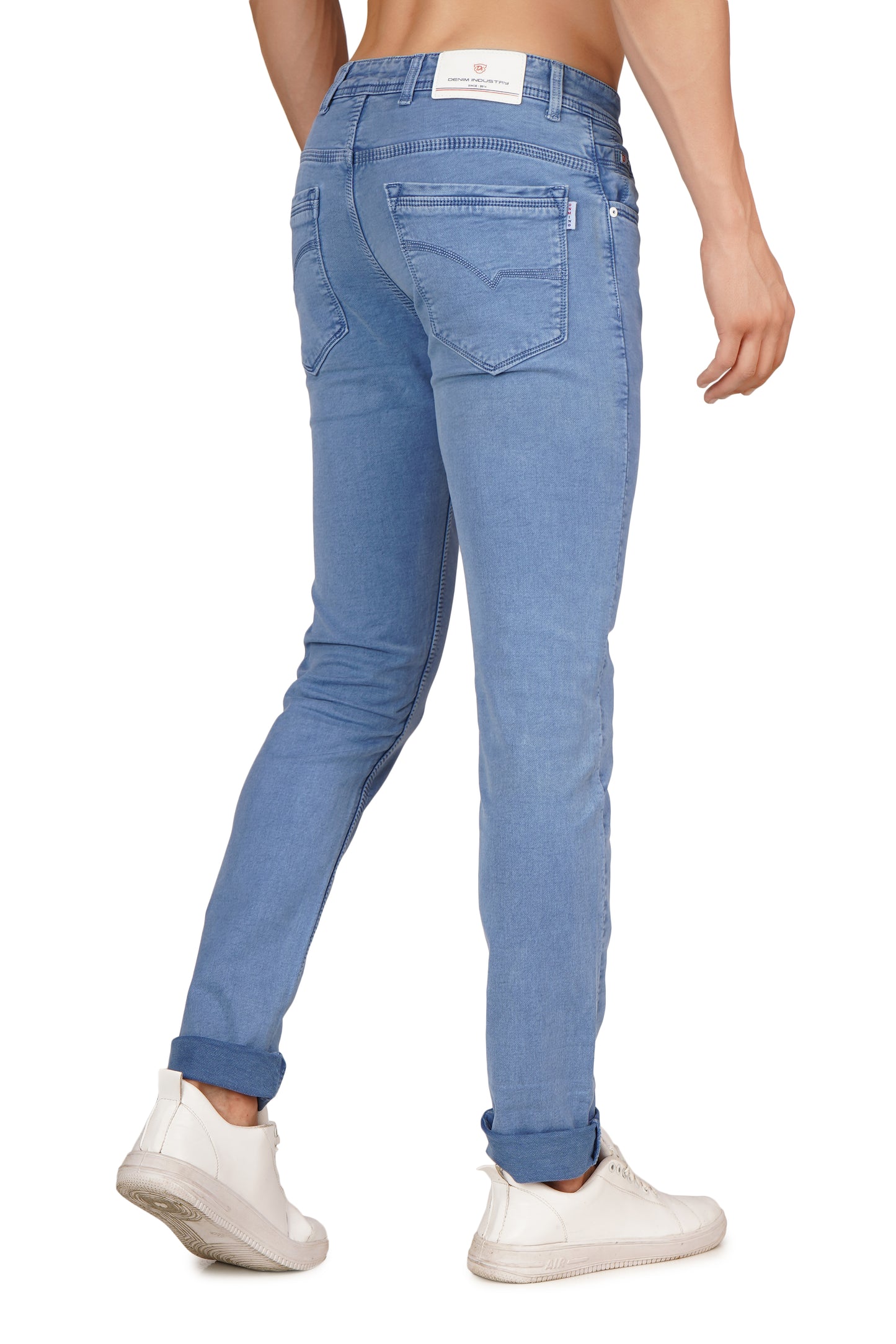 Mens 5 Pocket Midrise Narrow Fit Strech Jeans