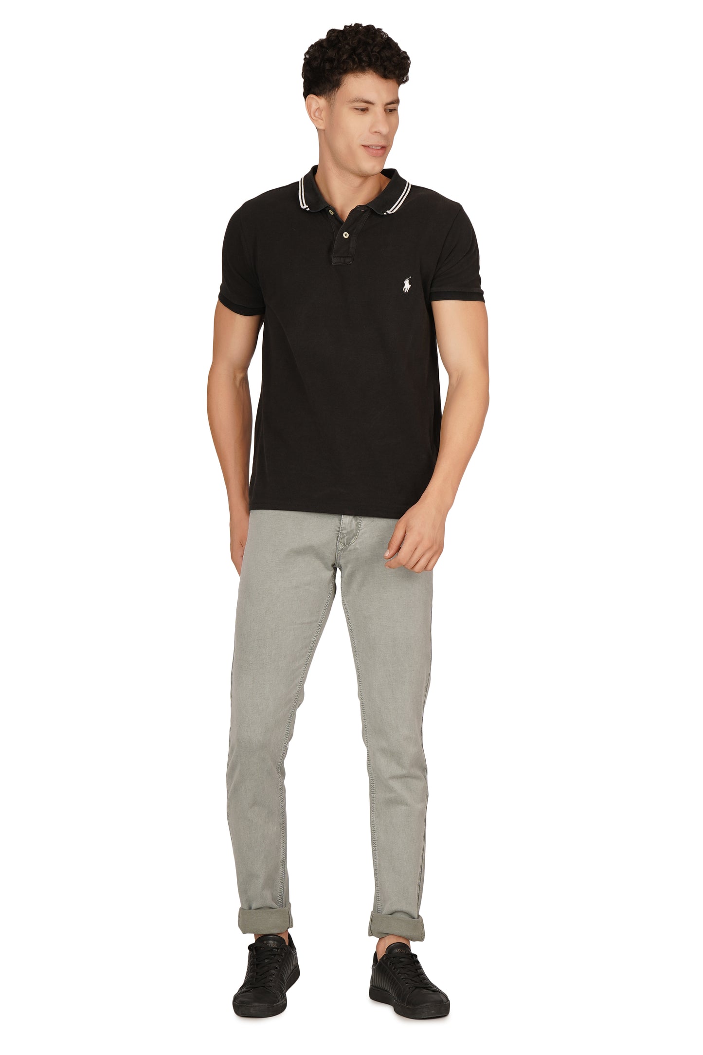 Mens 5 Pocket Midrise Narrow Fit Strech Jeans