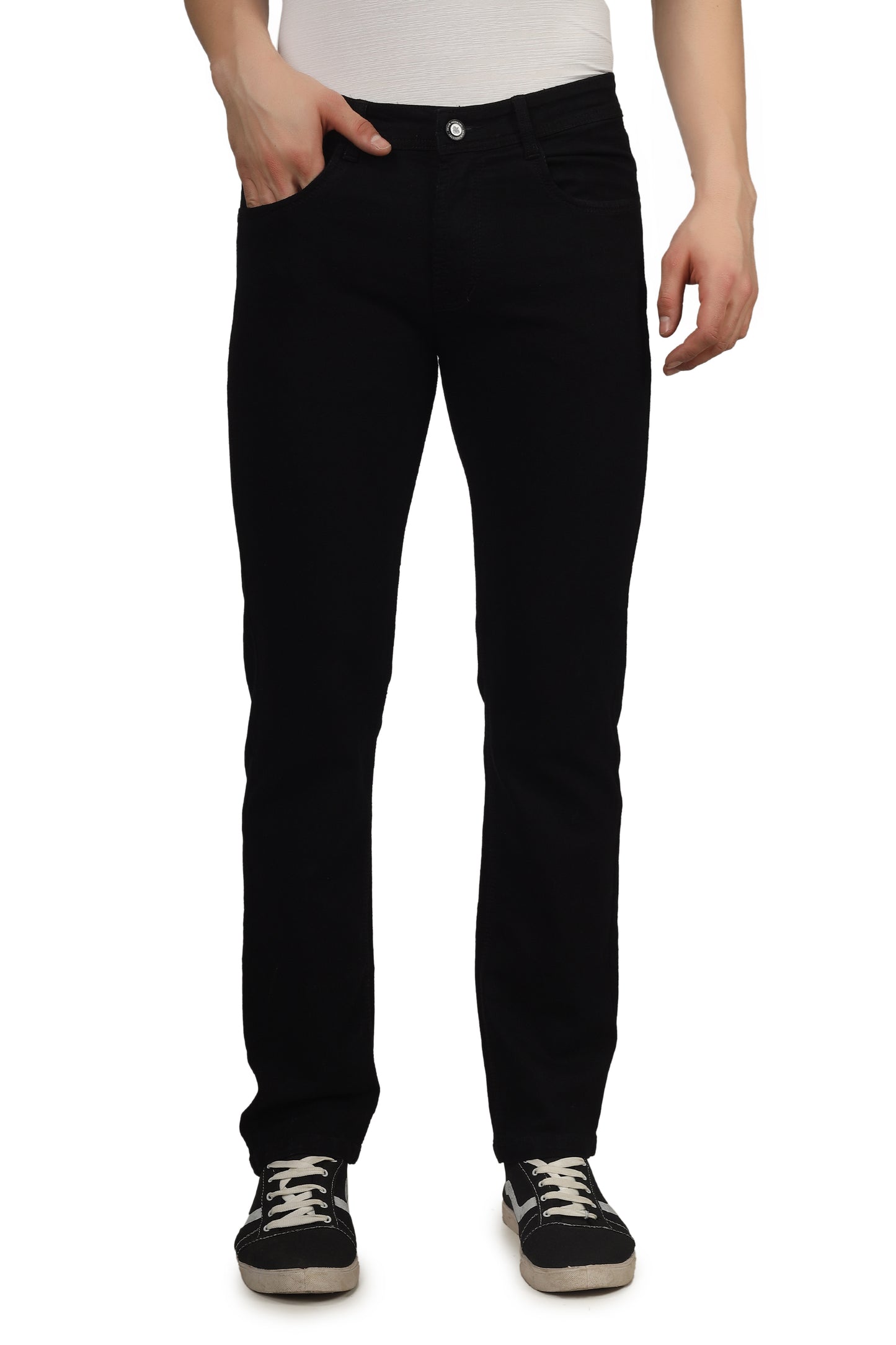 Mens 5 Pocket Midrise Comfort Fit Strech Jeans