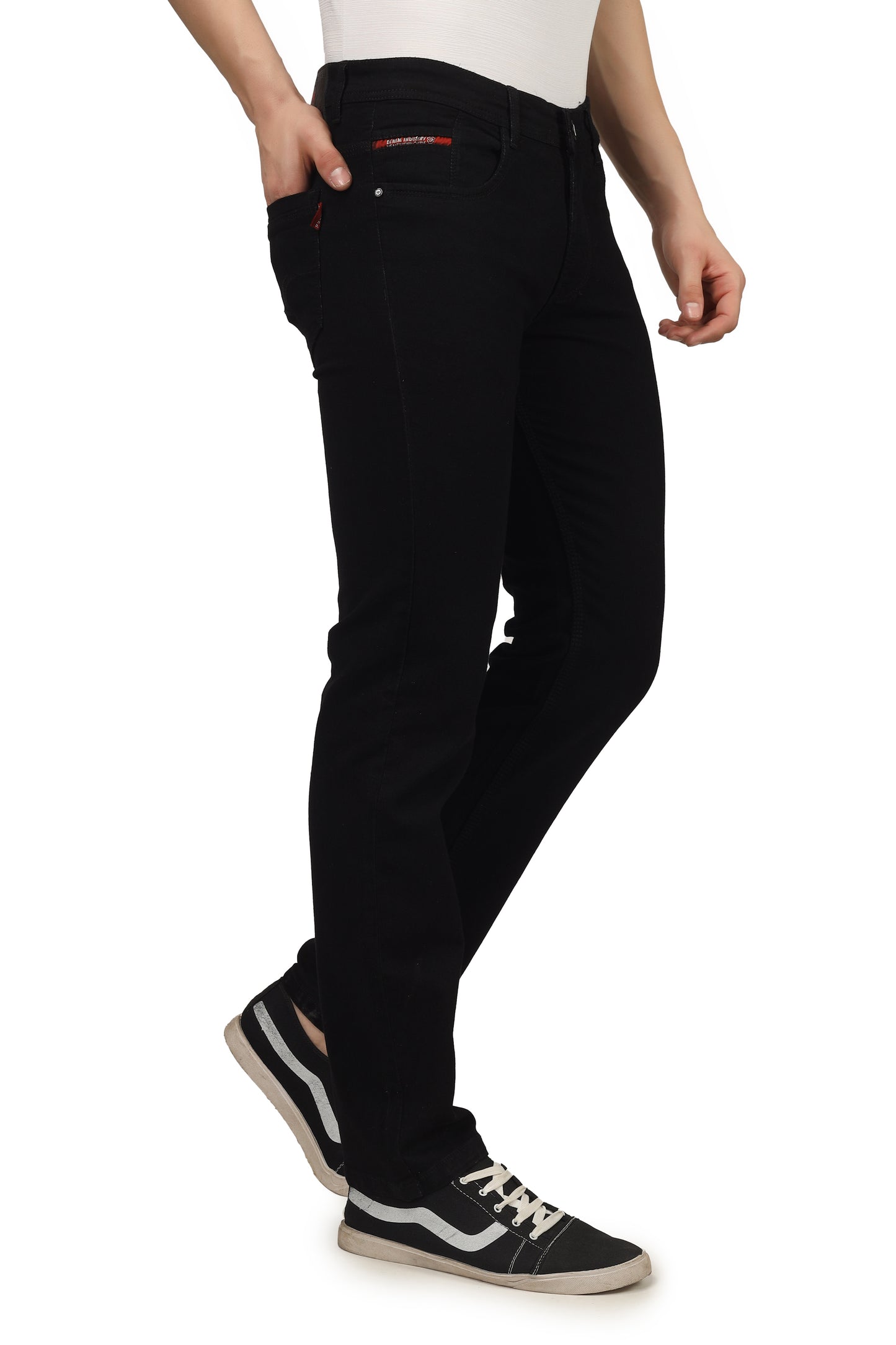 Mens 5 Pocket Midrise Comfort Fit Strech Jeans