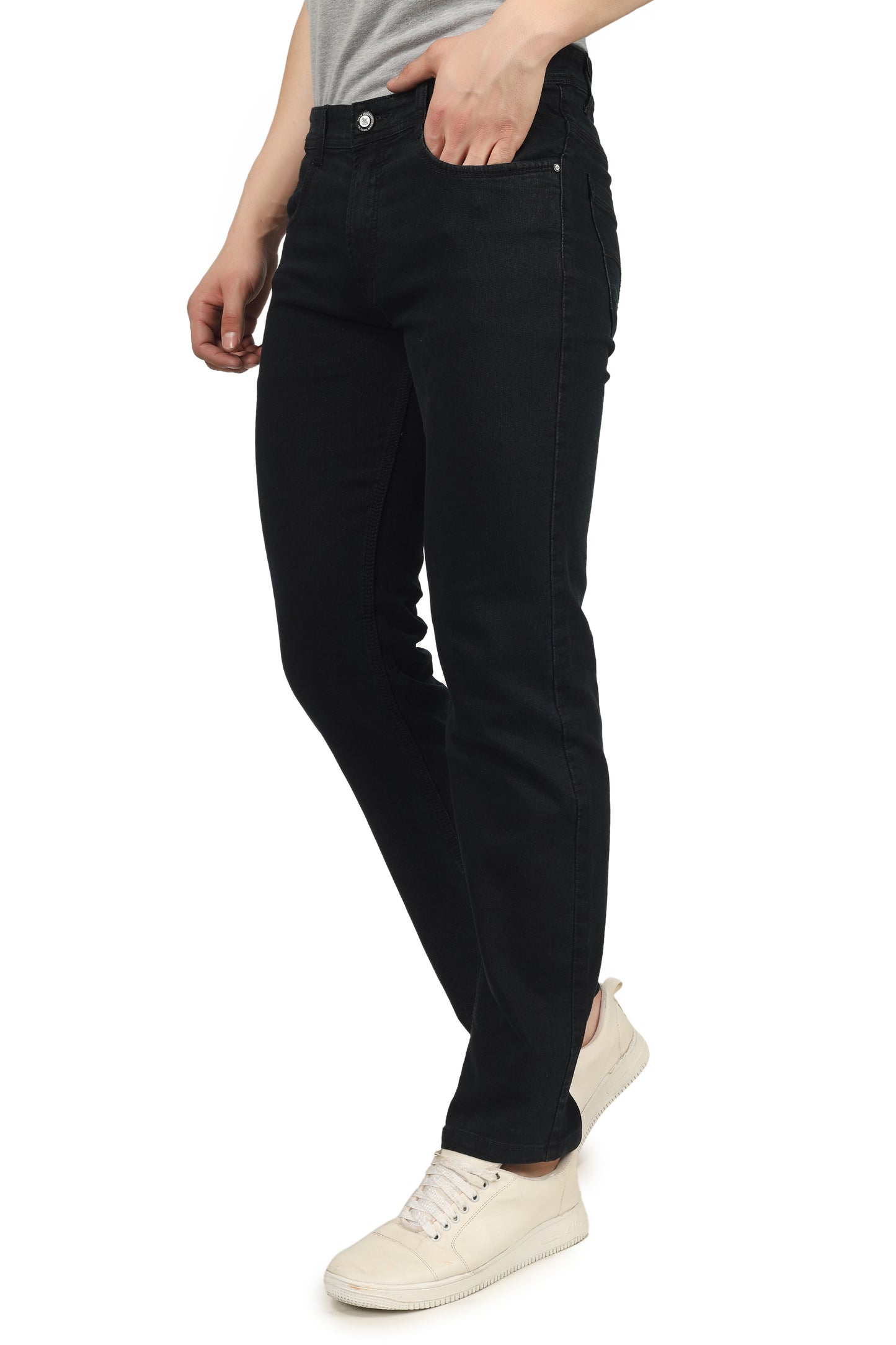 Mens 5 Pocket Midrise Comfort Fit Strech Jeans