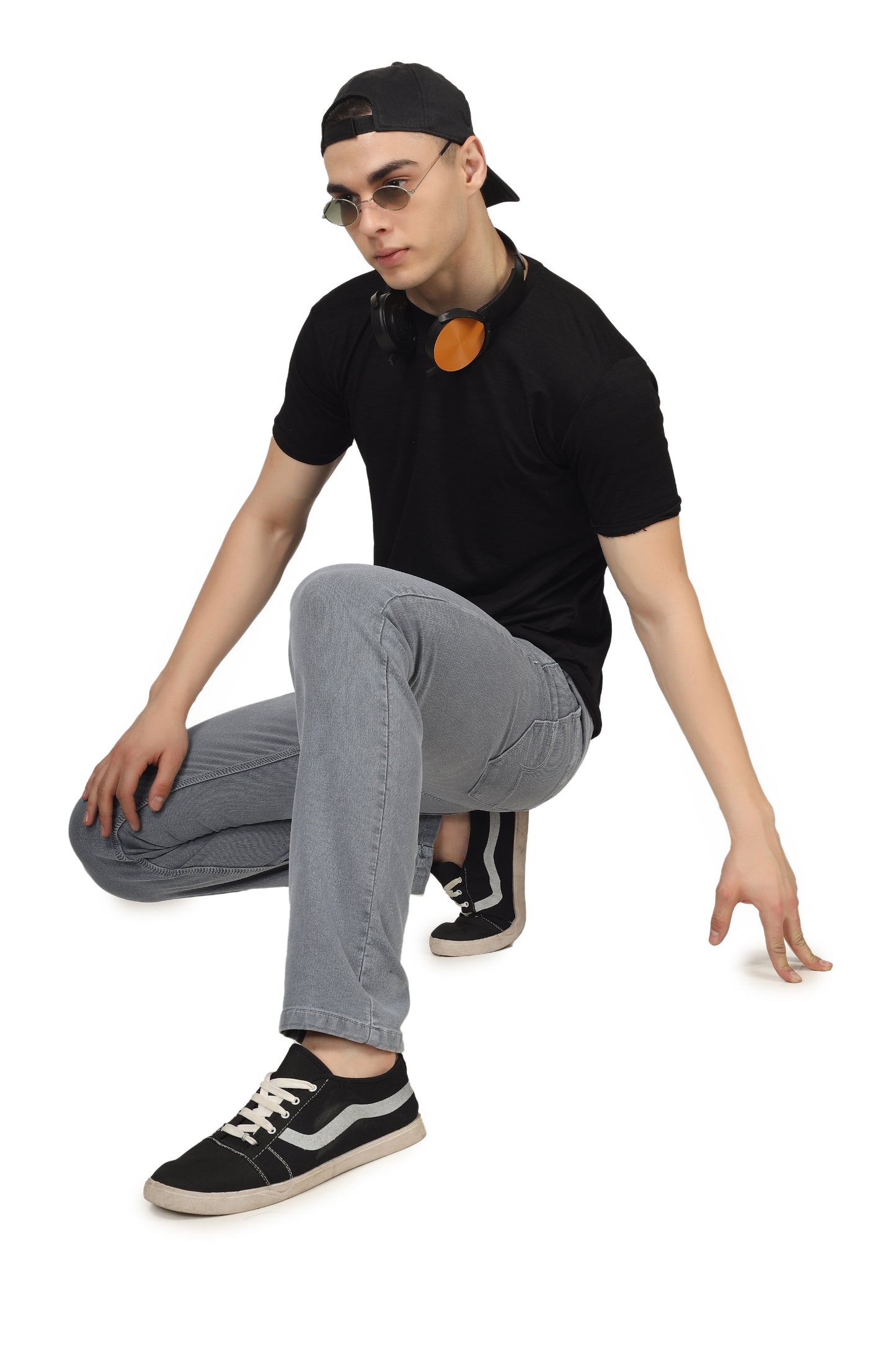 Mens 5 Pocket Midrise Comfort Fit Strech Jeans
