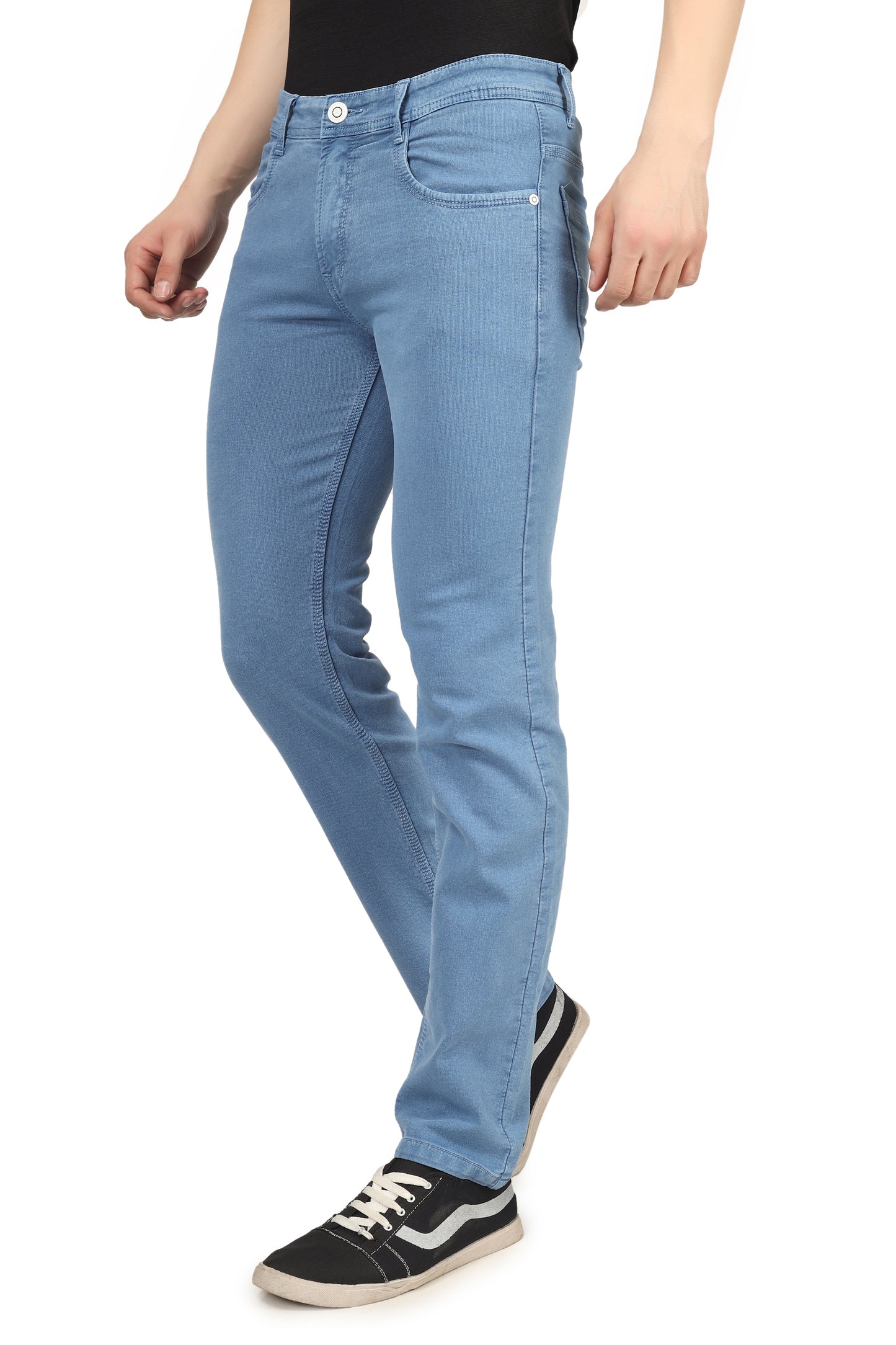 Mens 5 Pocket Midrise Comfort Fit Strech Jeans