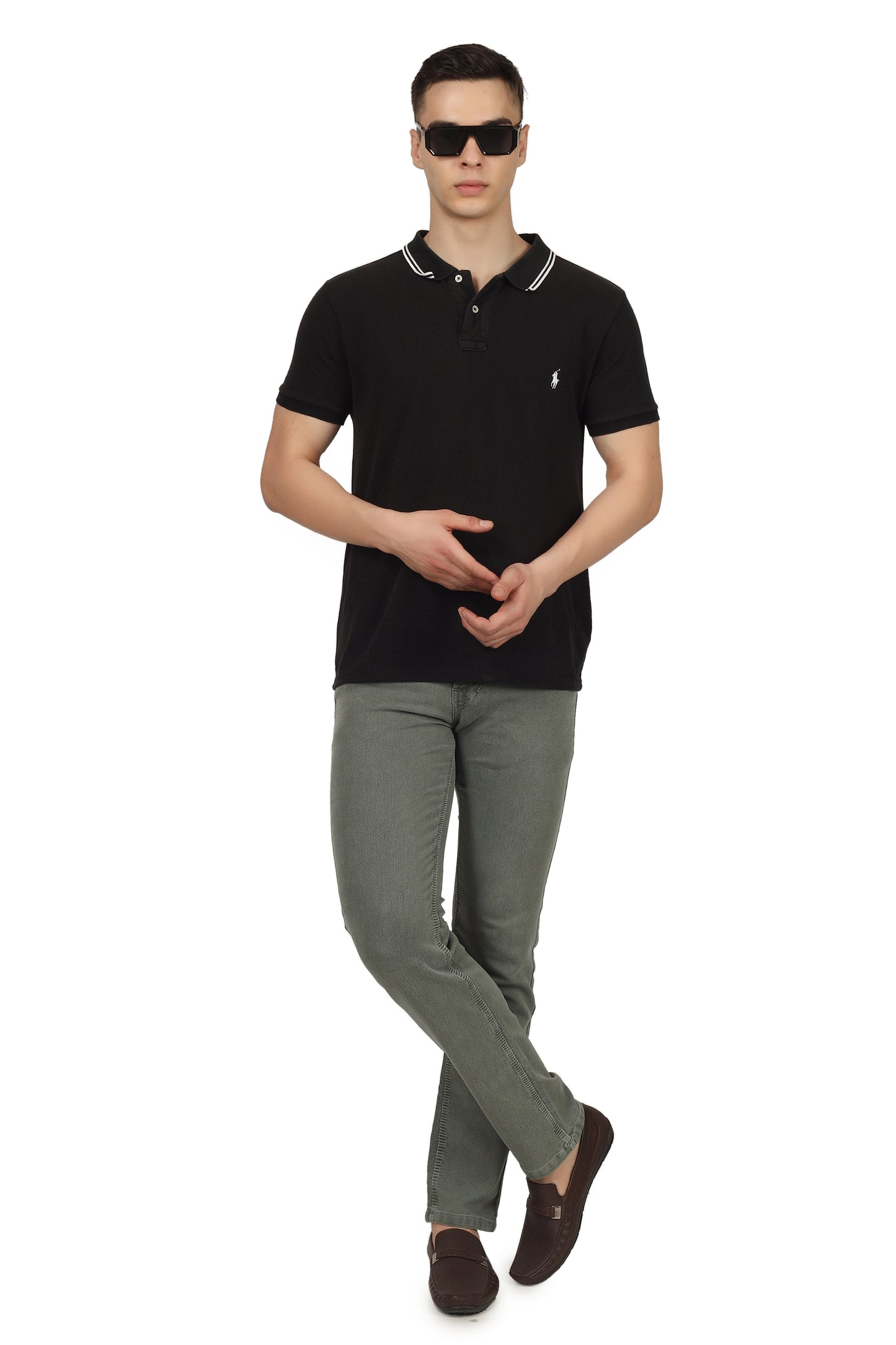 Mens 5 Pocket Midrise Comfort Fit Strech Jeans