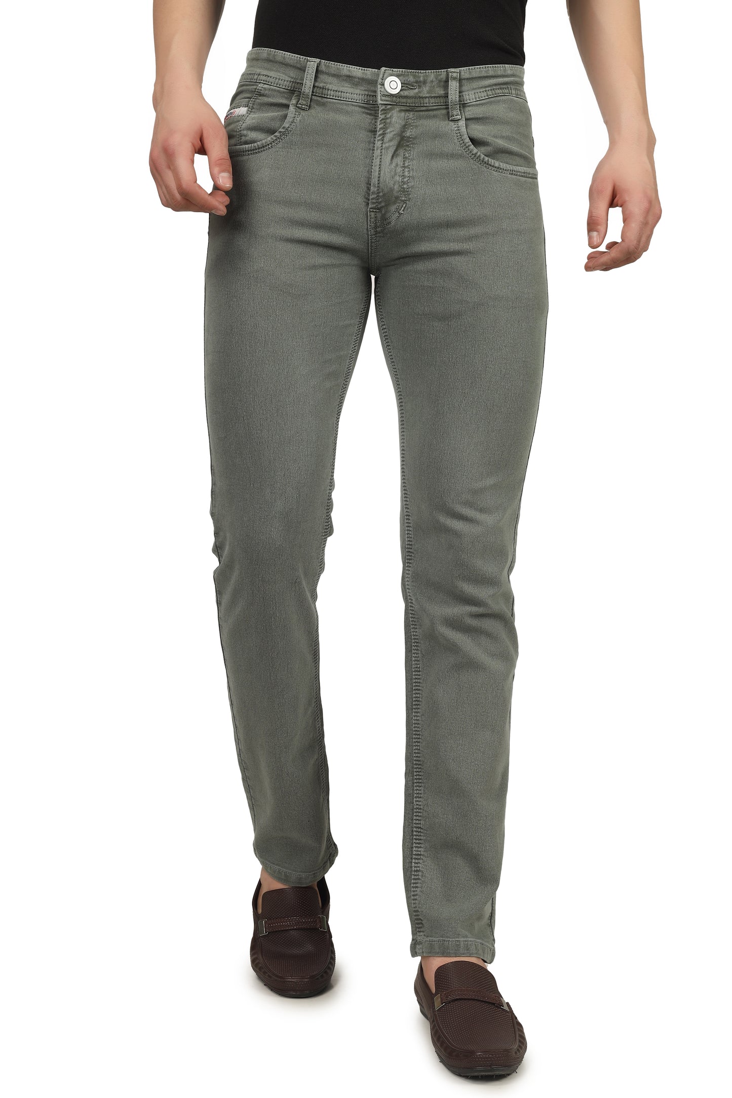 Mens 5 Pocket Midrise Comfort Fit Strech Jeans