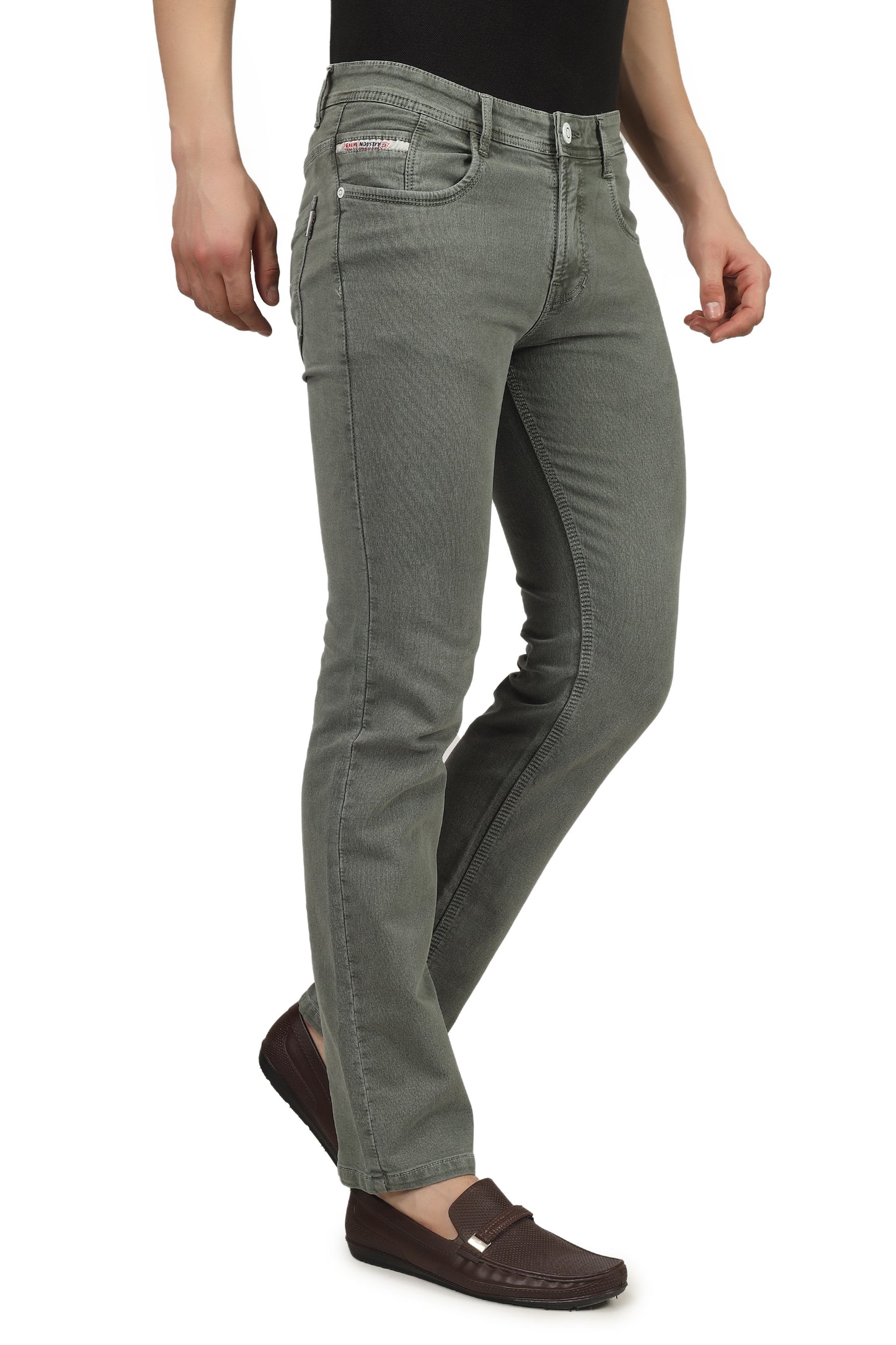 Mens 5 Pocket Midrise Comfort Fit Strech Jeans