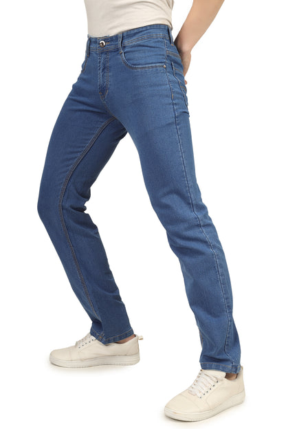 Mens 5 Pocket Midrise Comfort Fit Strech Jeans