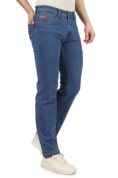 Mens 5 Pocket Midrise Comfort Fit Strech Jeans