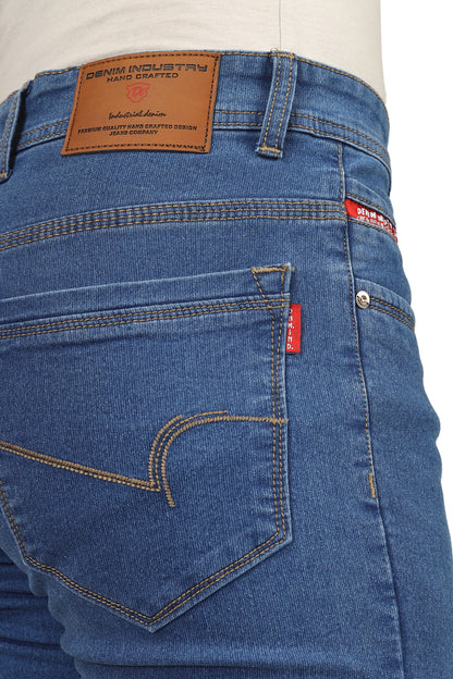 Mens 5 Pocket Midrise Comfort Fit Strech Jeans