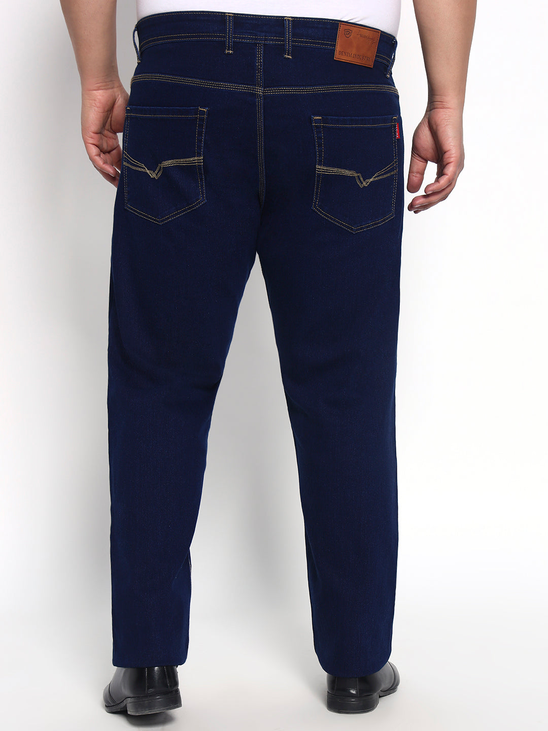 Deep Indigo Plus Size Midrise Comfort Fit Strech Jeans